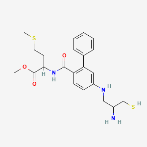 molecular formula C22H29N3O3S2 B13393684 Methyl 2-[[4-[(2-amino-3-sulfanylpropyl)amino]-2-phenylbenzoyl]amino]-4-methylsulfanylbutanoate 