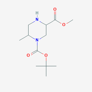 molecular formula C12H22N2O4 B13393790 Methyl (2R,5R)-4-Boc-5-methylpiperazine-2-carboxylate 
