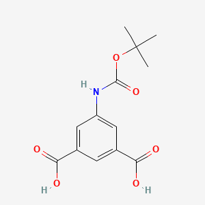 molecular formula C13H15NO6 B1339380 5-{[(Tert-butoxy)carbonyl]amino}benzene-1,3-dicarboxylic acid CAS No. 178446-63-4