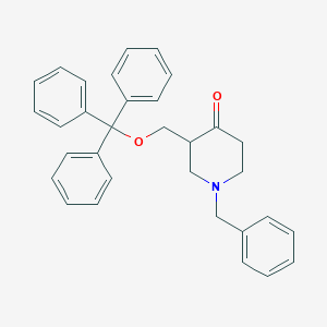 molecular formula C32H31NO2 B1339381 1-苄基-3-（（三苯甲氧基）甲基）哌啶-4-酮 CAS No. 234757-27-8
