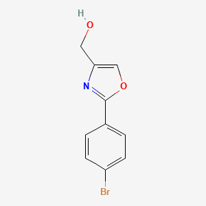 molecular formula C10H8BrNO2 B1339382 [2-(4-BROMO-PHENYL)-OXAZOL-4-YL]-METHANOL CAS No. 36841-48-2