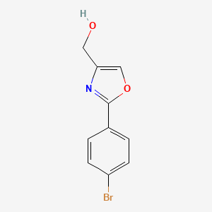 molecular formula C10H8BrNO2 B1339382 (2-(4-Bromophenyl)oxazol-4-yl)methanol CAS No. 36841-48-2