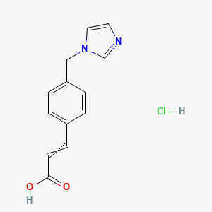 molecular formula C13H13ClN2O2 B13393823 3-[4-(imidazol-1-ylmethyl)phenyl]prop-2-enoic acid;hydrochloride 