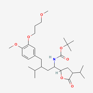 molecular formula C30H49NO7 B13393843 [(1S,3S)-3-[[4-Methoxy-3-(3-methoxypropoxy)phenyl]methyl]-4-methyl-1-[(2S,4S)-tetrahydro-4-(1-methyl 