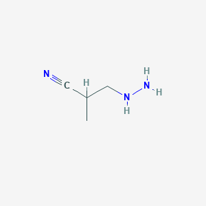 molecular formula C4H9N3 B1339386 3-Hydrazinyl-2-methylpropanenitrile CAS No. 352-16-9