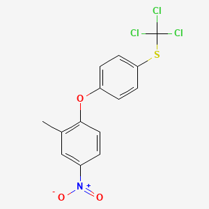 molecular formula C14H10Cl3NO3S B13393870 2-(4-Trichloromethylthiophenoxy)-5-nitrotoluene 