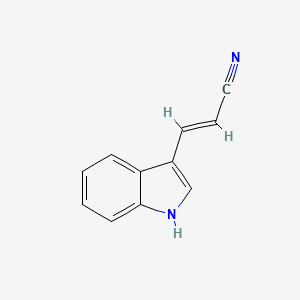 molecular formula C11H8N2 B1339391 (E)-3-(1H-Indol-3-yl)acrylonitrile CAS No. 85452-78-4