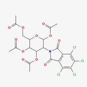 molecular formula C22H19Cl4NO11 B13393926 [3,4,6-Triacetyloxy-5-(4,5,6,7-tetrachloro-1,3-dioxoisoindol-2-yl)oxan-2-yl]methyl acetate 