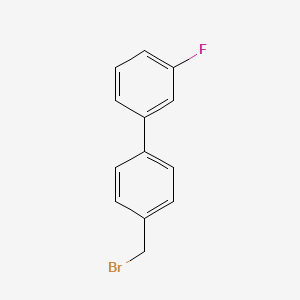 molecular formula C13H10BrF B13393930 4'-(Bromomethyl)-3-fluoro-1,1'-biphenyl 
