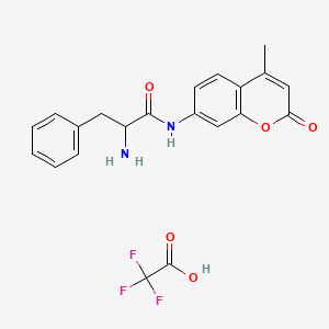 molecular formula C21H19F3N2O5 B13393933 2-amino-N-(4-methyl-2-oxochromen-7-yl)-3-phenylpropanamide;2,2,2-trifluoroacetic acid 