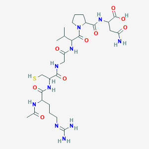 molecular formula C27H46N10O9S B13393954 Ac-DL-Arg-DL-Cys-Gly-DL-Val-DL-Pro-DL-Asn-OH 