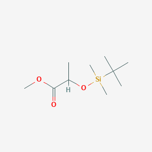 molecular formula C10H22O3Si B13393960 Propanoic acid, 2-t-butyldimethylsilyloxy-, methyl ester 