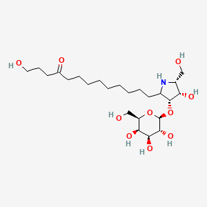 molecular formula C24H45NO10 B13393987 1-hydroxy-13-[(3R,4S,5R)-4-hydroxy-5-(hydroxymethyl)-3-[(2R,3R,4S,5R,6R)-3,4,5-trihydroxy-6-(hydroxymethyl)oxan-2-yl]oxypyrrolidin-2-yl]tridecan-4-one 