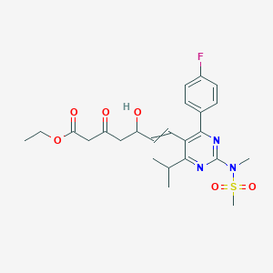 molecular formula C24H30FN3O6S B13394012 Ethyl 7-[4-(4-fluorophenyl)-2-[methyl(methylsulfonyl)amino]-6-propan-2-ylpyrimidin-5-yl]-5-hydroxy-3-oxohept-6-enoate 