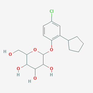 molecular formula C17H23ClO6 B13394017 2-(4-Chloro-2-cyclopentylphenoxy)-6-(hydroxymethyl)oxane-3,4,5-triol 