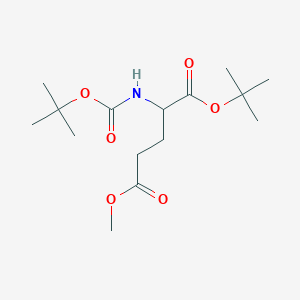 molecular formula C15H27NO6 B13394032 1-tert-Butyl 5-Methyl (S)-2-(Boc-amino)pentanedioate 