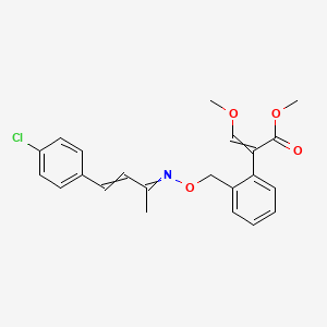 molecular formula C22H22ClNO4 B13394033 Methyl 2-[2-[[4-(4-chlorophenyl)but-3-en-2-ylideneamino]oxymethyl]phenyl]-3-methoxyprop-2-enoate 