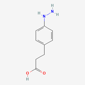 molecular formula C9H12N2O2 B1339405 3-(4-Hydrazinylphenyl)propanoic acid CAS No. 105323-52-2