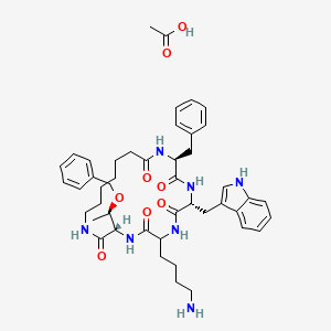 molecular formula C46H61N7O8 B13394056 Cyclosomatostatin Acetate 