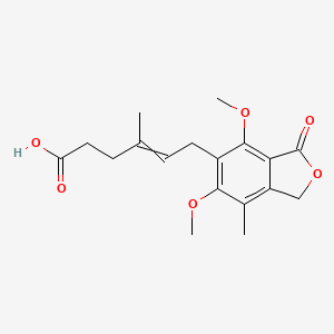 molecular formula C18H22O6 B13394061 6-(4,6-dimethoxy-7-methyl-3-oxo-1H-2-benzofuran-5-yl)-4-methylhex-4-enoic acid 