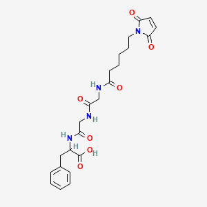 molecular formula C23H28N4O7 B13394072 (S)-2-[2-[2-[6-(2,5-Dioxo-2,5-dihydro-1-pyrrolyl)hexanamido]acetamido]acetamido]-3-phenylpropanoic Acid 