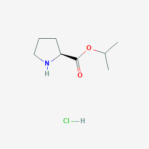 molecular formula C8H16ClNO2 B13394093 propan-2-yl (2S)-pyrrolidine-2-carboxylate hydrochloride 