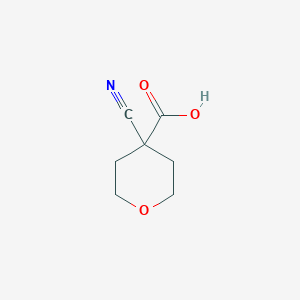 molecular formula C7H9NO3 B1339410 4-cyanotetrahydro-2H-pyran-4-carboxylic acid CAS No. 848821-06-7