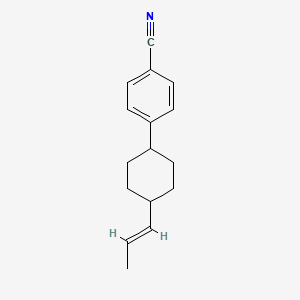 molecular formula C16H19N B1339411 4-(trans-4-((E)-Prop-1-en-1-yl)cyclohexyl)benzonitrile CAS No. 96184-40-6