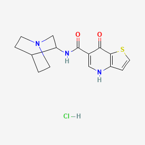 molecular formula C15H18ClN3O2S B13394165 N-(1-azabicyclo[2.2.2]octan-3-yl)-7-oxo-4H-thieno[3,2-b]pyridine-6-carboxamide;hydrochloride 