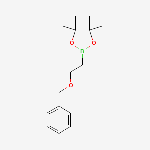 molecular formula C15H23BO3 B1339424 2-(2-(Benzyloxy)ethyl)-4,4,5,5-tetramethyl-1,3,2-dioxaborolane CAS No. 137297-51-9