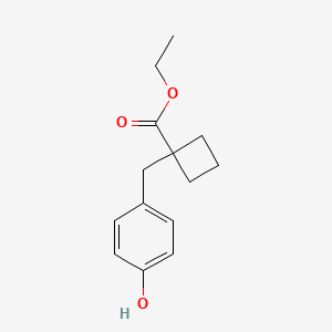 molecular formula C14H18O3 B1339434 Ethyl 1-(4-hydroxybenzyl)cyclobutanecarboxylate CAS No. 114672-06-9