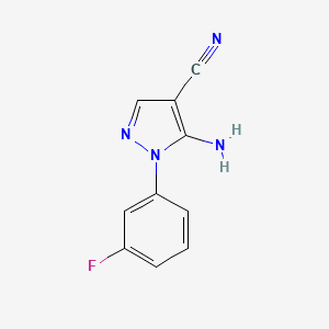 molecular formula C10H7FN4 B1339449 5-amino-1-(3-fluorophenyl)-1H-pyrazole-4-carbonitrile CAS No. 51516-71-3
