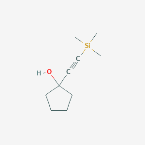 molecular formula C10H18OSi B1339450 1-[2-(Trimethylsilyl)ethynyl]cyclopentan-1-ol 