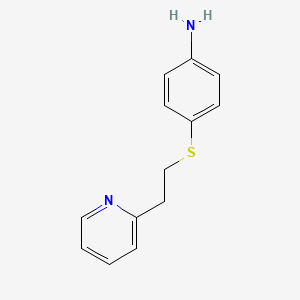 B1339455 (4-{[2-(2-Pyridinyl)ethyl]thio}phenyl)amine CAS No. 136401-56-4