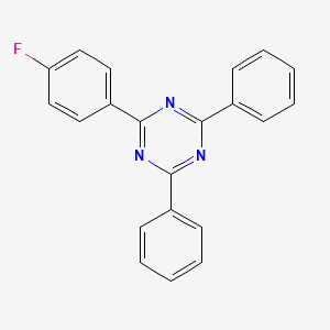 molecular formula C21H14FN3 B1339479 2-(4-Fluorophenyl)-4,6-diphenyl-1,3,5-triazine CAS No. 203450-08-2