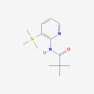 molecular formula C13H22N2OSi B1339499 2,2-Dimethyl-N-(3-trimethylsilanyl-pyridin-2-yl)-propionamide CAS No. 86847-63-4