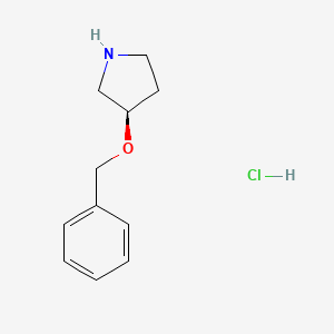 molecular formula C11H16ClNO B1339514 (R)-3-Benzyloxypyrrolidine hydrochloride CAS No. 927819-90-7