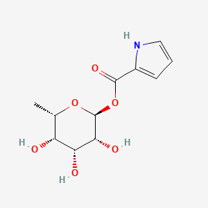 molecular formula C11H15NO6 B1339525 1H-Pyrrole-2-carboxylic acid 6-deoxy-alpha-L-talopyranosyl ester 