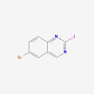 molecular formula C8H4BrIN2 B1339527 6-溴-2-碘喹唑啉 CAS No. 882670-93-1
