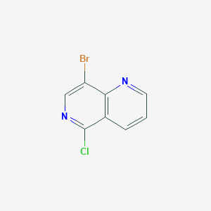 molecular formula C8H4BrClN2 B1339532 8-溴-5-氯-1,6-萘啶 CAS No. 909649-12-3