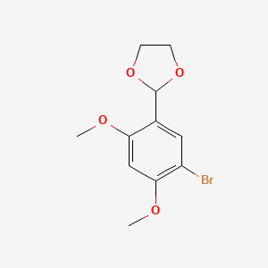 molecular formula C11H13BrO4 B1339543 2-(5-Bromo-2,4-dimethoxyphenyl)-1,3-dioxolane CAS No. 552845-84-8