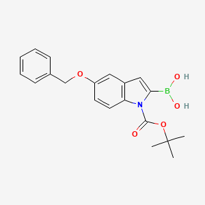 molecular formula C20H22BNO5 B1339547 5-Benzyloxy-1-boc-indole-2-boronic acid CAS No. 850568-62-6