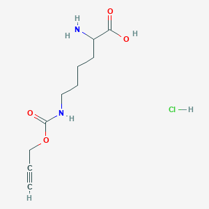 molecular formula C10H17ClN2O4 B13395541 2-amino-6-(prop-2-ynoxycarbonylamino)hexanoic acid;hydrochloride 
