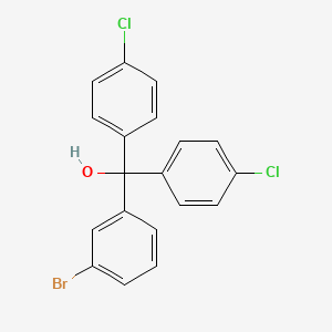 molecular formula C19H13BrCl2O B13395568 3-Bromo-4',4''-dichlorotrityl alcohol 