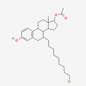 molecular formula C29H43BrO3 B13395583 [7-(9-Bromononyl)-3-hydroxy-13-methyl-6,7,8,9,11,12,14,15,16,17-decahydrocyclopenta[a]phenanthren-17-yl] acetate 