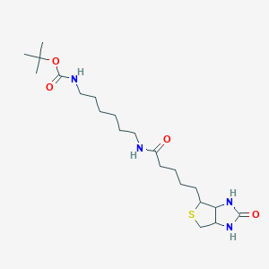 molecular formula C21H38N4O4S B13395604 tert-butyl N-[6-[5-(2-oxo-1,3,3a,4,6,6a-hexahydrothieno[3,4-d]imidazol-4-yl)pentanoylamino]hexyl]carbamate 