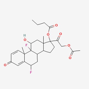 molecular formula C27H34F2O7 B13395611 21-(Acetyloxy)-6,9-difluoro-11-hydroxy-3,20-dioxopregna-1,4-dien-17-yl butanoate 