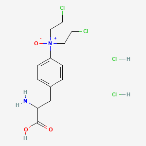 molecular formula C13H20Cl4N2O3 B13395614 4-(2-amino-2-carboxyethyl)-N,N-bis(2-chloroethyl)benzeneamine oxide;dihydrochloride 