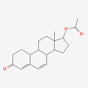 molecular formula C20H26O3 B13395628 acetic acid (13-methyl-3-oxo-2,8,9,10,11,12,14,15,16,17-decahydro-1H-cyclopenta[a]phenanthren-17-yl) ester 
