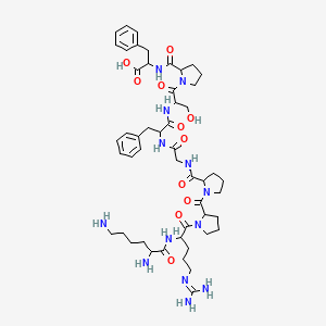 molecular formula C50H73N13O11 B13395663 Lys-(Des-Arg9)-Bradykinin 